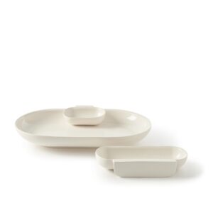 aperitivo set ceramica bianco à table made in Italy by Atipico